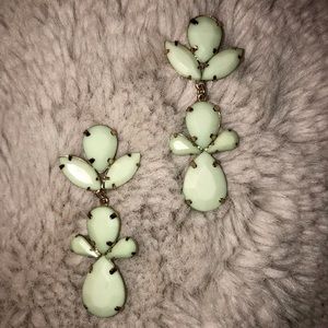 Mint and gold earrings